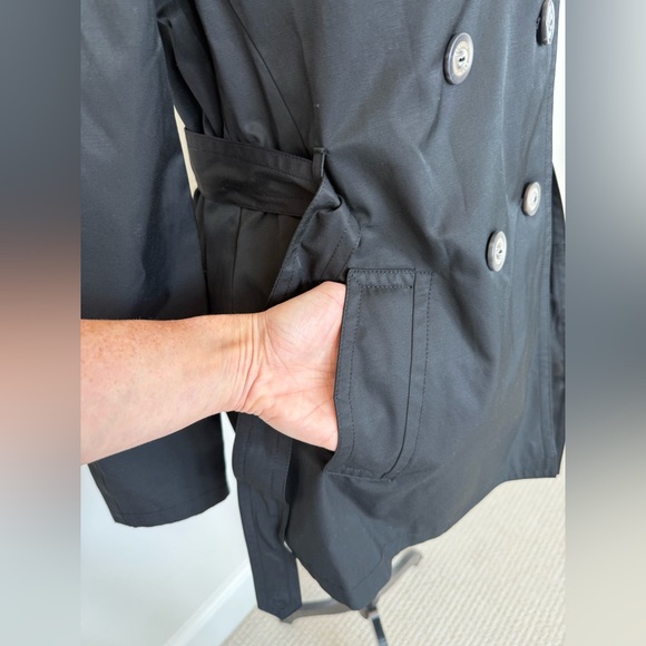 NWT Express Black Trench Coat | Size S/P | Double Breasted Belted Jacket - Picture 4 of 11
